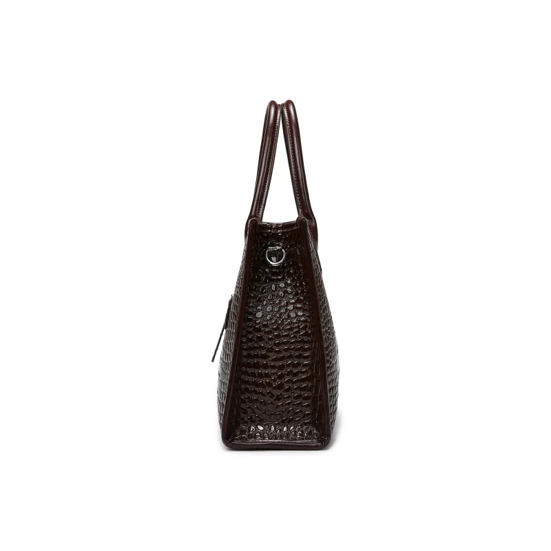 ZAVC Patent Leather Crossbody Bag, Shoulder Bag, Handbag Regular Women's Black/Coffee/Burgundy-6