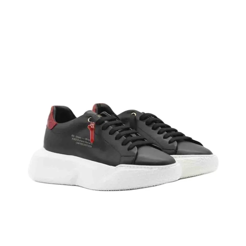 Giuliano Galiano Low-Top Casual Shoes Men's Black Red-1