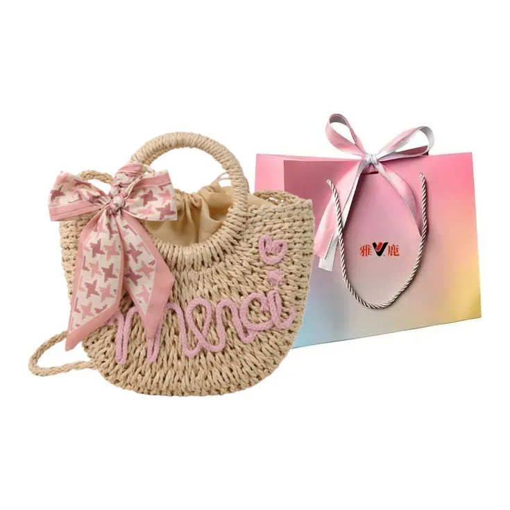 Yalu Woven Handbag Women's Orange/Yellow/Pink/Blue-12