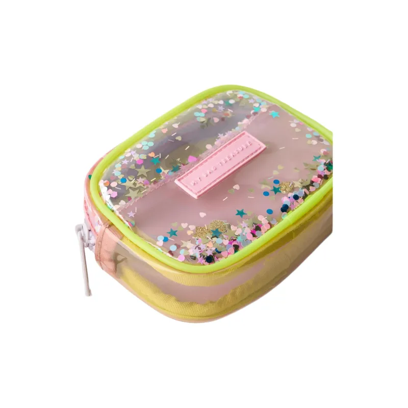 ZARA Thermoplastic Polyurethane Coin Purse Regular Women's Neon Yellow & Pink-5