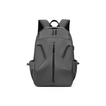 URBAN FOREST Nylon Backpack Unisex Dark Gray, Black