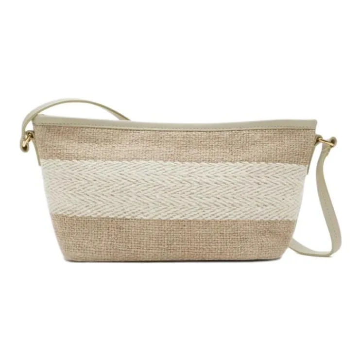 Burberry Linen Shoulder Bag Mini Women's Natural-2