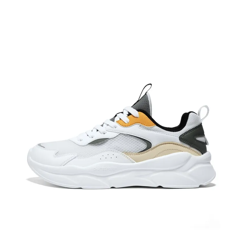 QIAODAN Dry Running Shoes Men's White Green-0