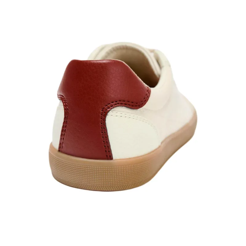 ZARA Low Top Skateboard Shoes Women's Beige-5
