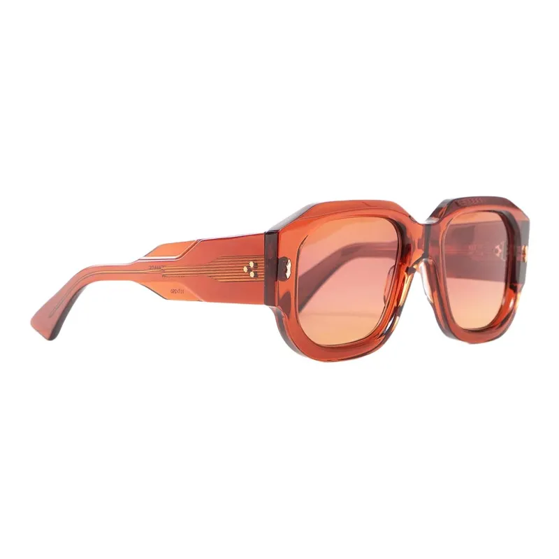 JACQUES MARIE MAGE Acetate Square Sunglasses Unisex Orange-3
