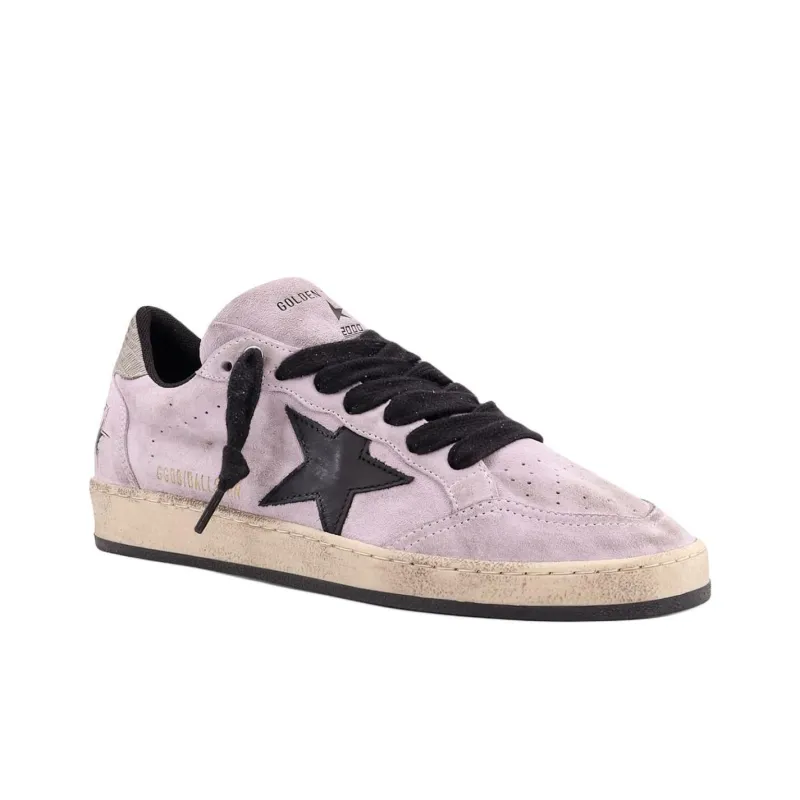 Golden Goose Ball Star Low Top Skateboard Shoes Men's Pink Purple-2
