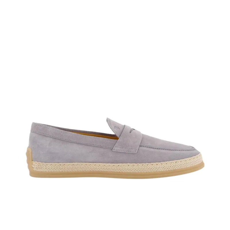 TOD'S Gomma Rafia Casual Shoes Men's Gray-1