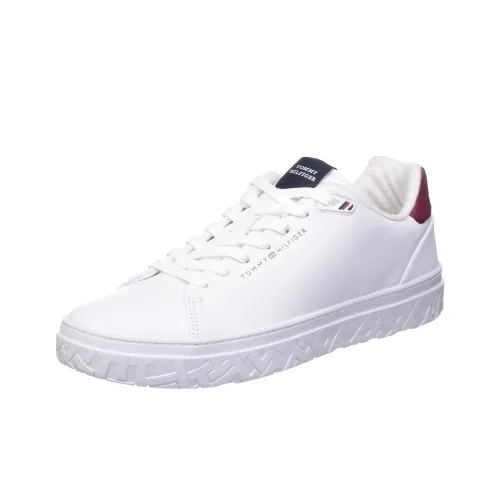Tommy Hilfiger TH Monogram Low Top Skateboard Shoes Men's White
