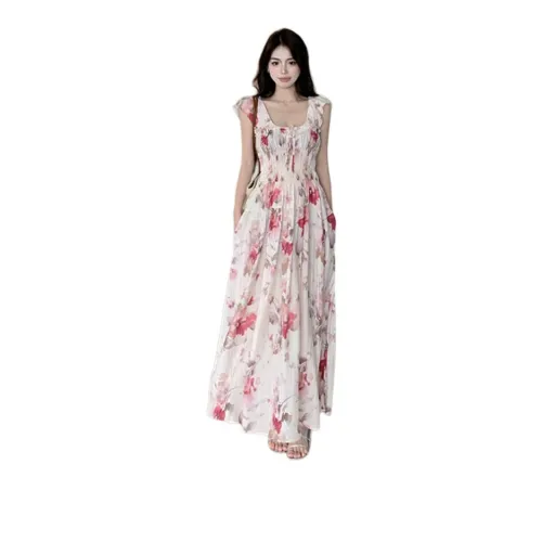 EOEI Short-Sleeved Dresses Women's Pink