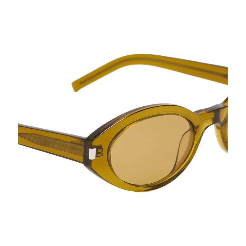 SAINT LAURENT Acetate Oval Sunglasses Women's Yellow-2