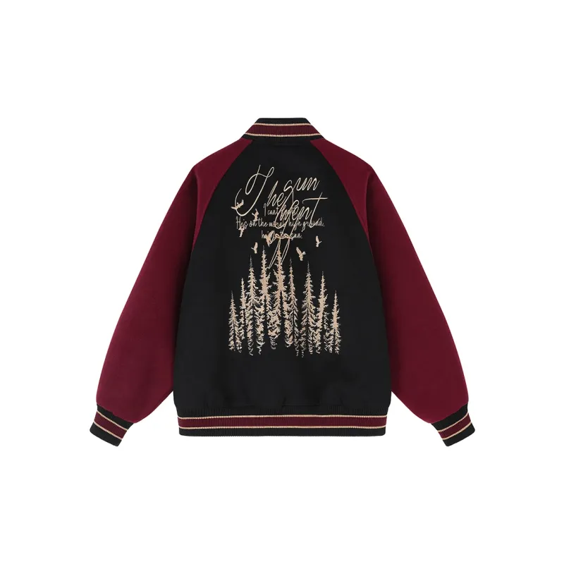 MATCHA STORY College Series Baseball Jacket Unisex-1