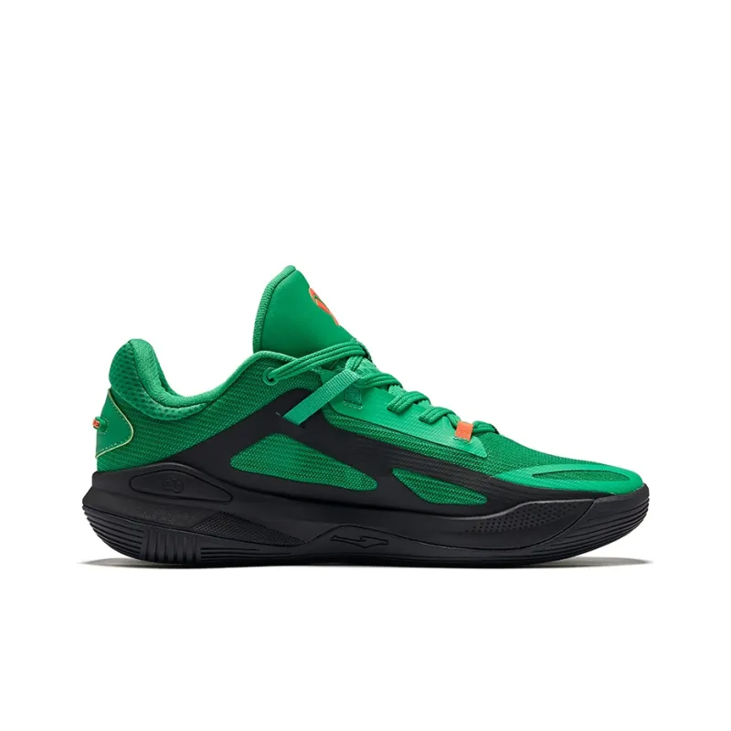 Erke Humble TD Cushioning Rebound Anti Rollover Low Top Basketball Shoes Men's Lime Green Jet Black-1