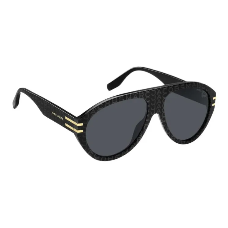 MARC JACOBS Acetate Irregular Shape Sunglasses Men's Black-2