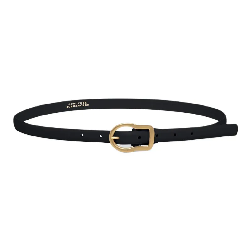 DOROTHEE SCHUMACHER Metal, Leather, Calfskin Leather Belts Women's Black 1.6CM-0