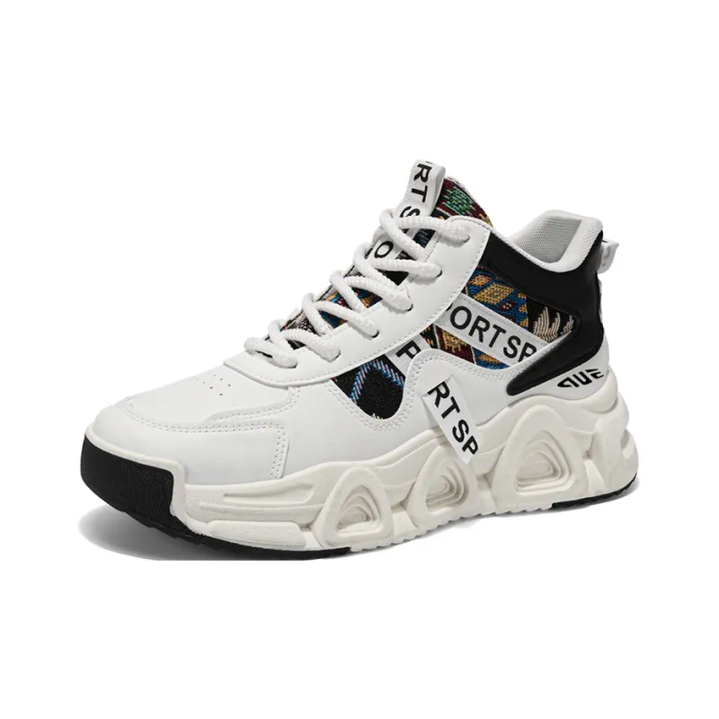 Prince McQueen Shock Absorbers With Slip Resistant And Abrasion Resistant Properties High Top Casual Shoes Men's-1