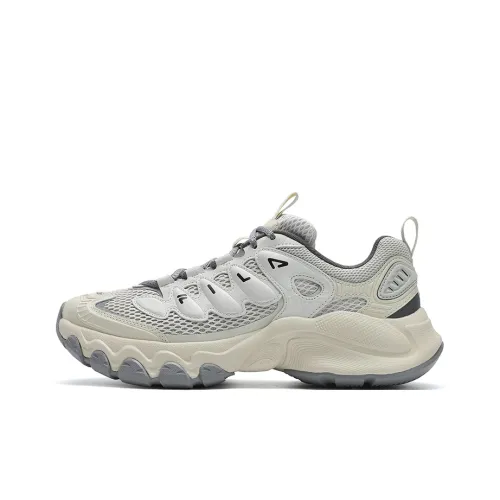 FILA TRUFFLE Cushioning Abrasion Resistant Breathable Coverage Low Top Running Shoes Men's Gray