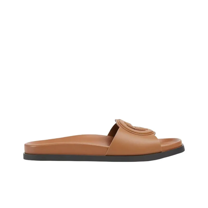 GUCCI Slide Slippers Women's Light Brown-1