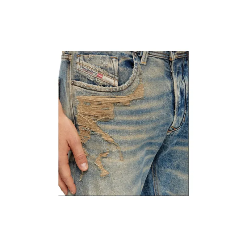 DIESEL 1985 Larkee Distressed Straight Jeans-4
