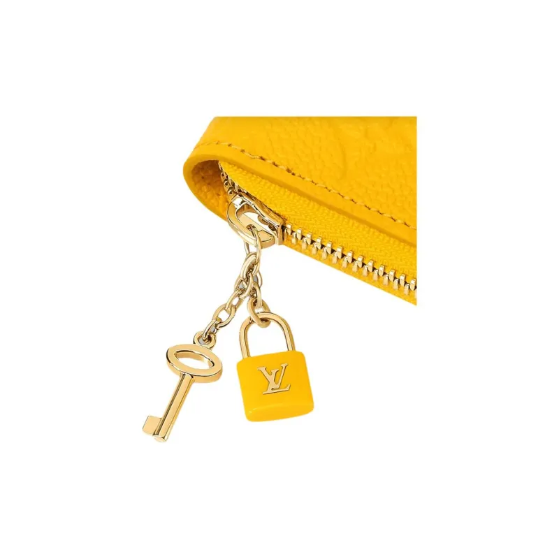 LOUIS VUITTON Zippy Cow Leather Wallet Women's Ginkgo Yellow-4