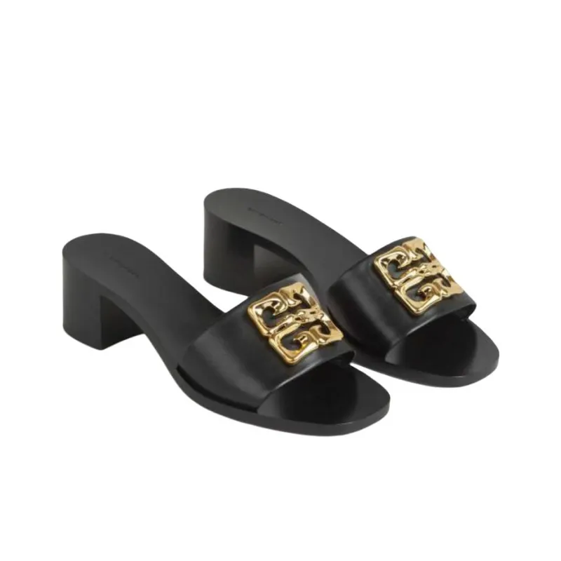 Givenchy Slide Slippers 5cm Women's Black-2