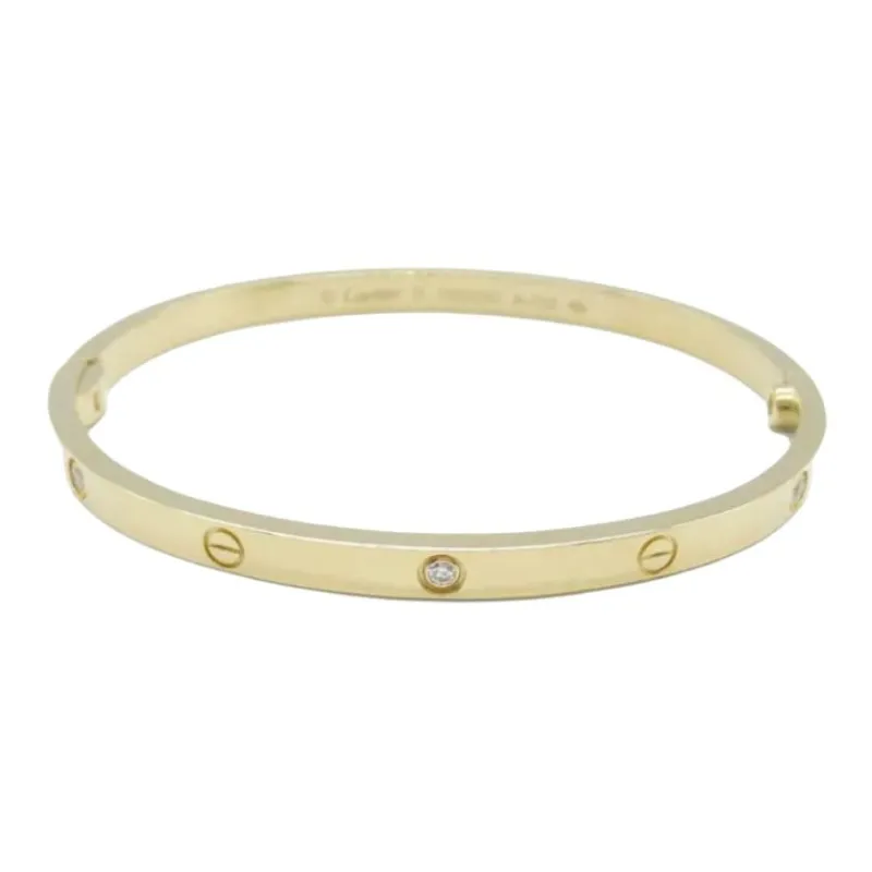 Cartier 2010s 18K Yellow Gold Love Diamond Bracelet-0