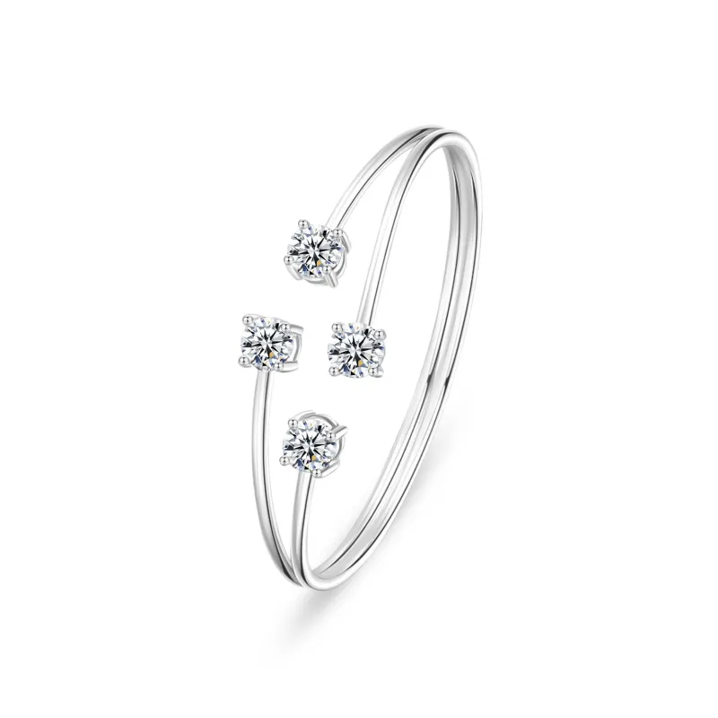 VOCK S925 Silver Bangles Women's-0
