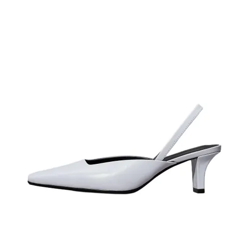 CALVIN KLEIN Block Heel High Heels 5.5cm Women's Ice Gray