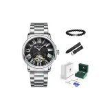 8035 Cool Black, Steel Band[High-End Green Leather Box+Genuine Leather Strap+Bracelet]