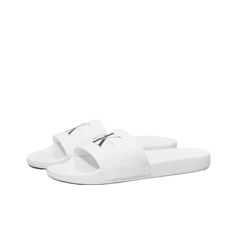 CKJ CALVIN KLEIN JEANS Slide Slippers Men's White-2