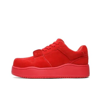 ESTEE GEEA Coverage Anti Slip And Wear Resistant Lightweight Height Increasing Low Top Skateboard Shoes Unisex Red