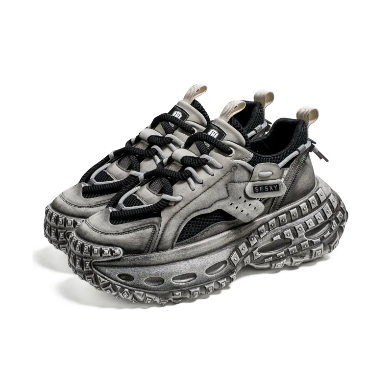 HACKBUTEER Low Top Chunky Sneakers Men's Box Included-3