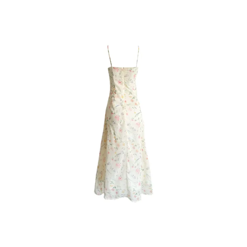 Udon House Slip Dress Women's Light Yellow-1