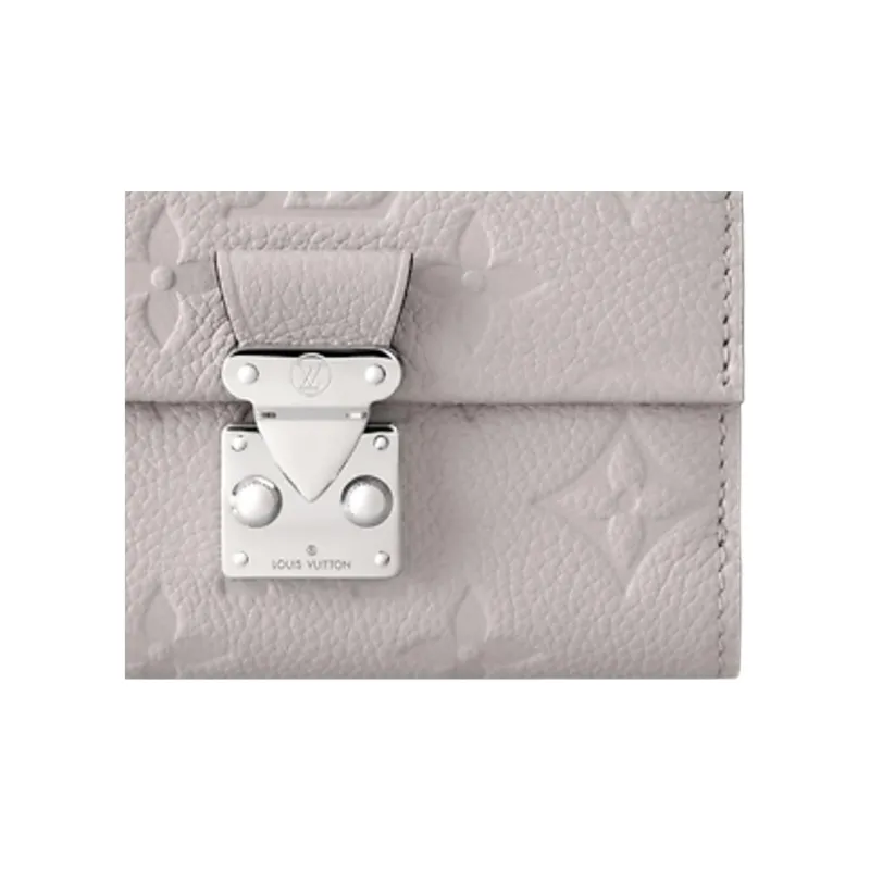 LOUIS VUITTON Leather Wallet Women's Blossom Gray-5