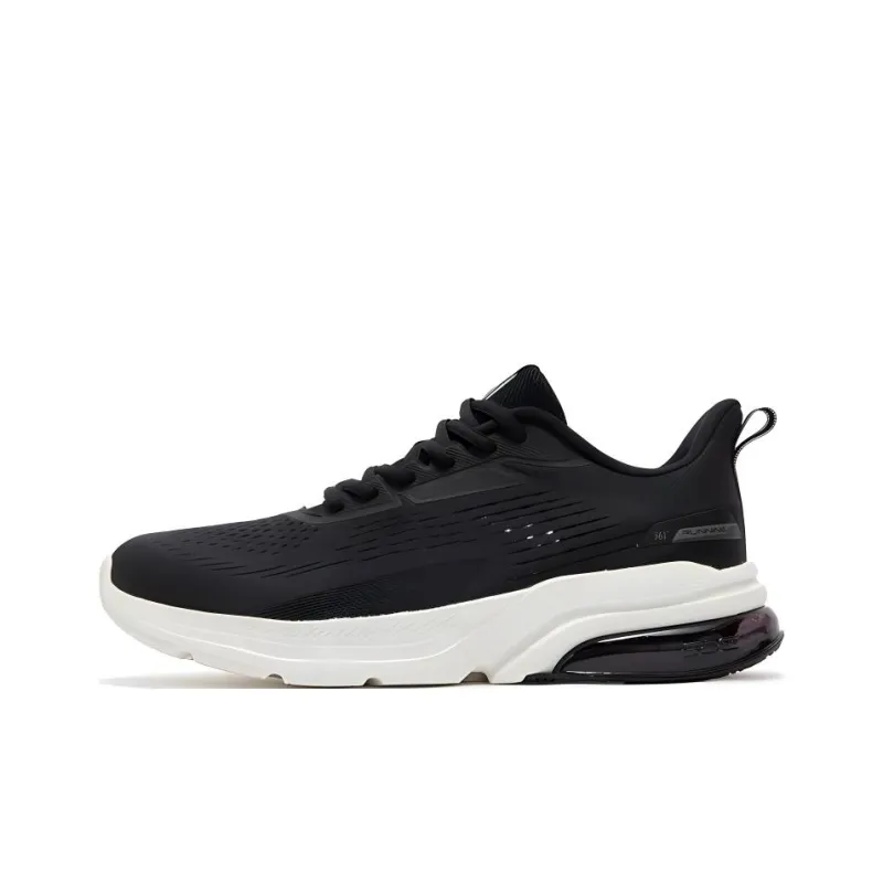 361° Wear-resistant And Lightweight Low-Top Casual Running Shoes Men's Black White-0