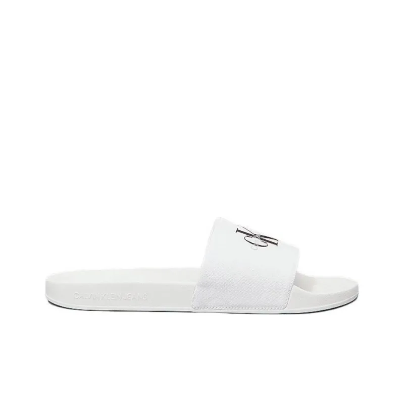 CKJ CALVIN KLEIN JEANS Slide Slippers Men's White-1
