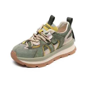 Devanro Height Increasing Wear Resistant Breathable Slip Resistant Low Top Chunky Sneakers Women's