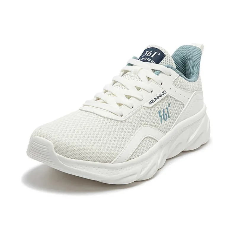 361° Breathable, Rebound, Lightweight Low Top Sprint Running Shoes Men's White Blue-1