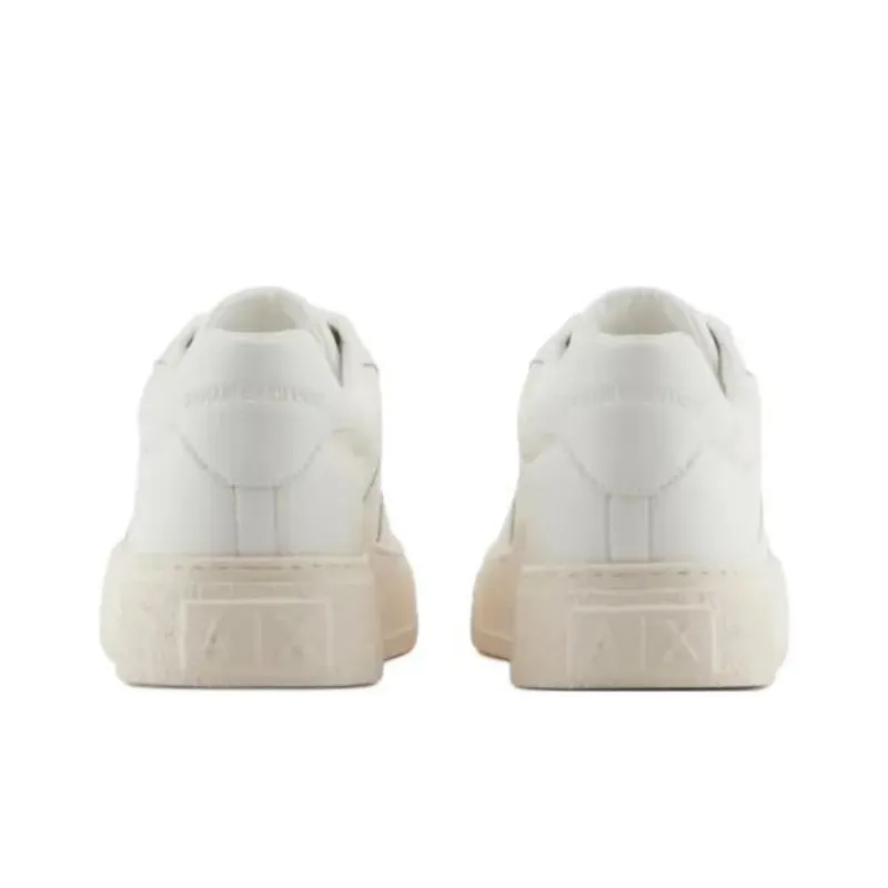 ARMANI EXCHANGEAE Low Top Skateboard Shoes Men's Ecru-4