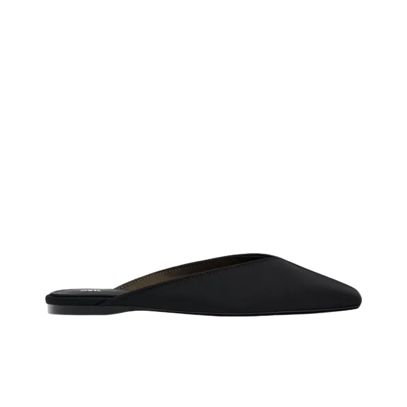 ZARA Abrasion-Resistant Wrap-toe Slippers Women's Black-1