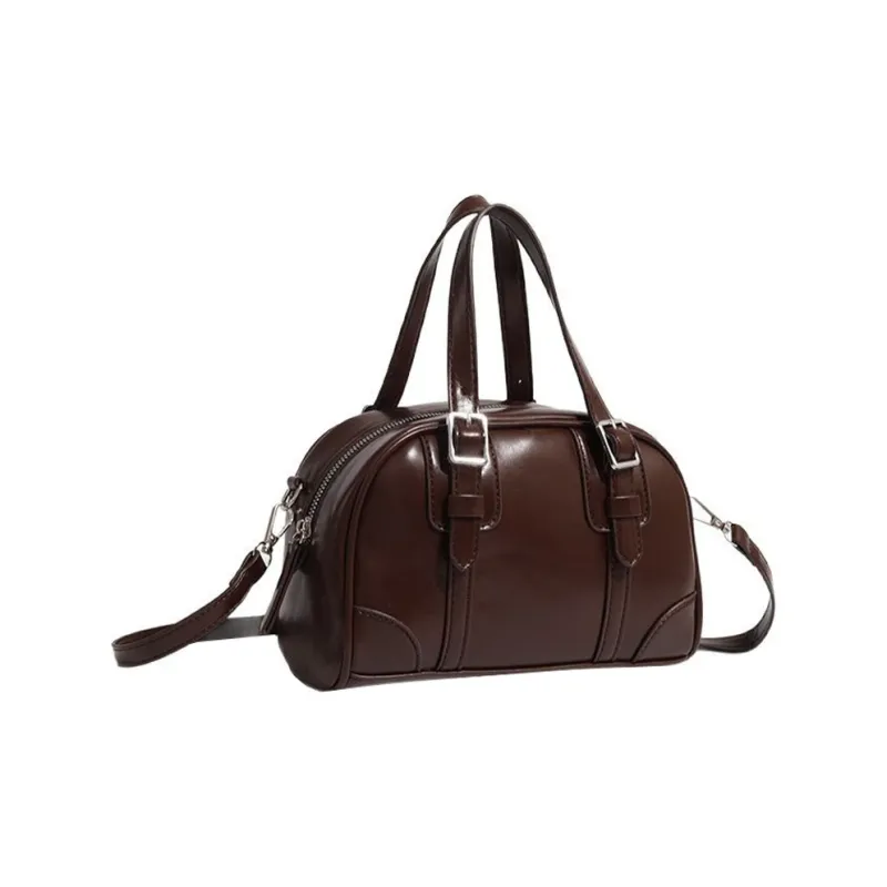 SEPTWOLVES PU Handbag Regular Women's Black/Light Coffee/Dark Coffee-5