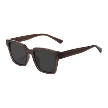Sagawa Plate Frame TR/Memory Plastic Square Sunglasses Unisex