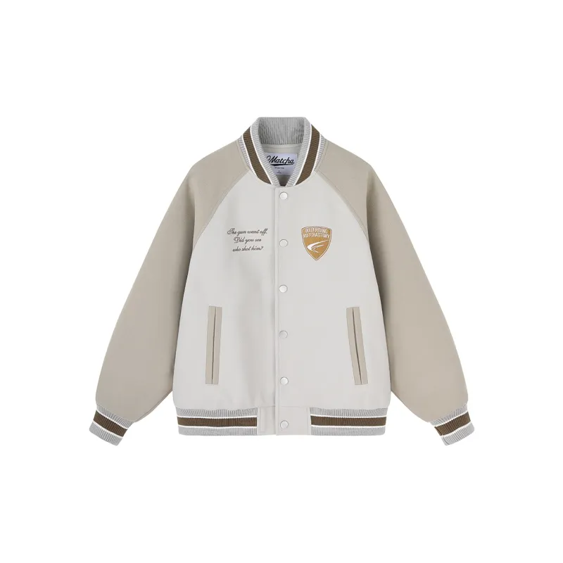 MATCHA STORY College Series Baseball Jacket Unisex-2