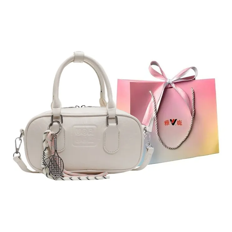Yalu PU Handbag Regular Women's Black/Pink/White/Silver-12