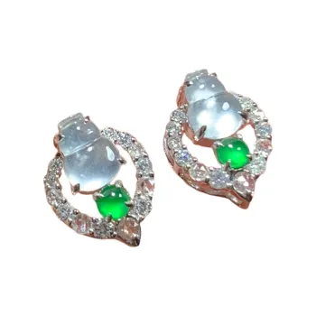 Bracelet Great Demon King Liu Yidao Glass Type Jade Jadeite Stud Earrings Unisex