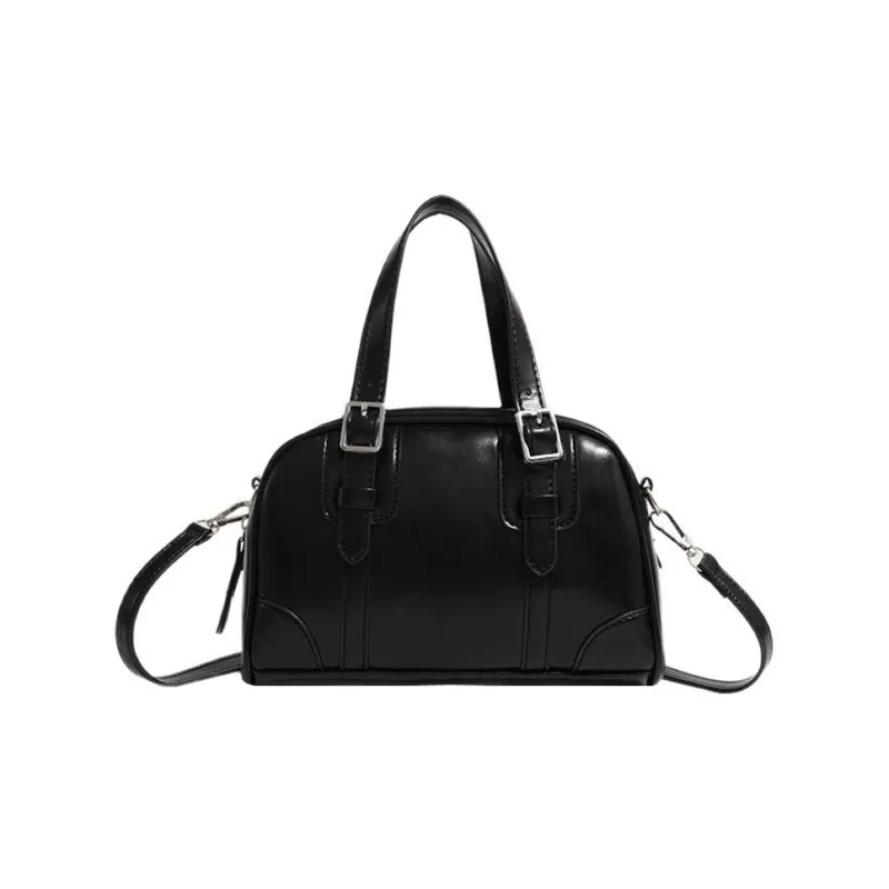 SEPTWOLVES PU Handbag Regular Women's Black/Light Coffee/Dark Coffee-0