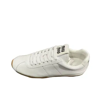 MIU MIU Plme Low Top Casual Shoes Women's White