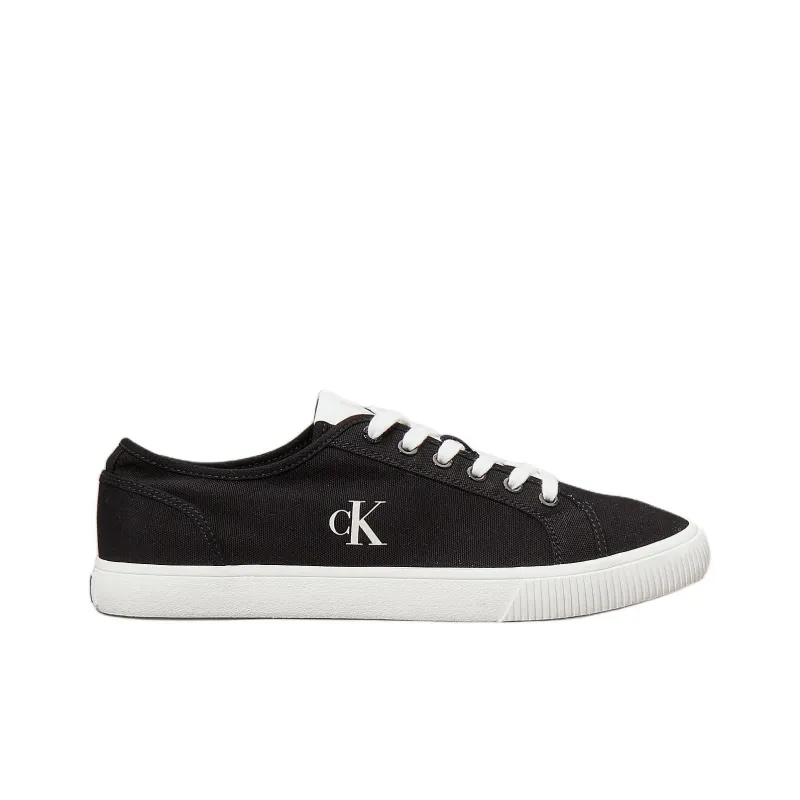 CKJ CALVIN KLEIN JEANS Low Top Canvas Shoes Men's Black-1