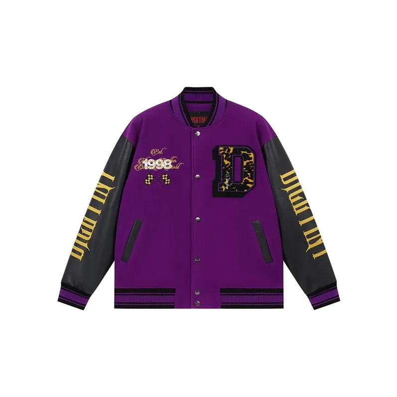 KOKO BASE Baseball Jacket Unisex Purple-1