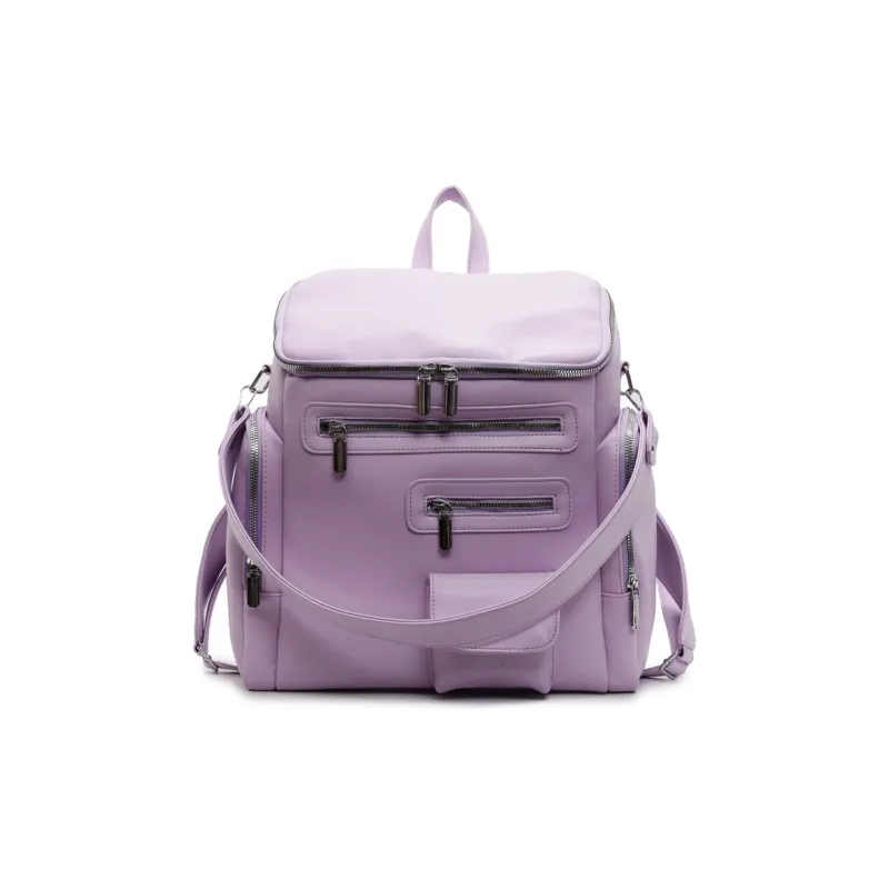 LETOO PU Backpack Regular Unisex Pink Black Beige White Blue Purple-8