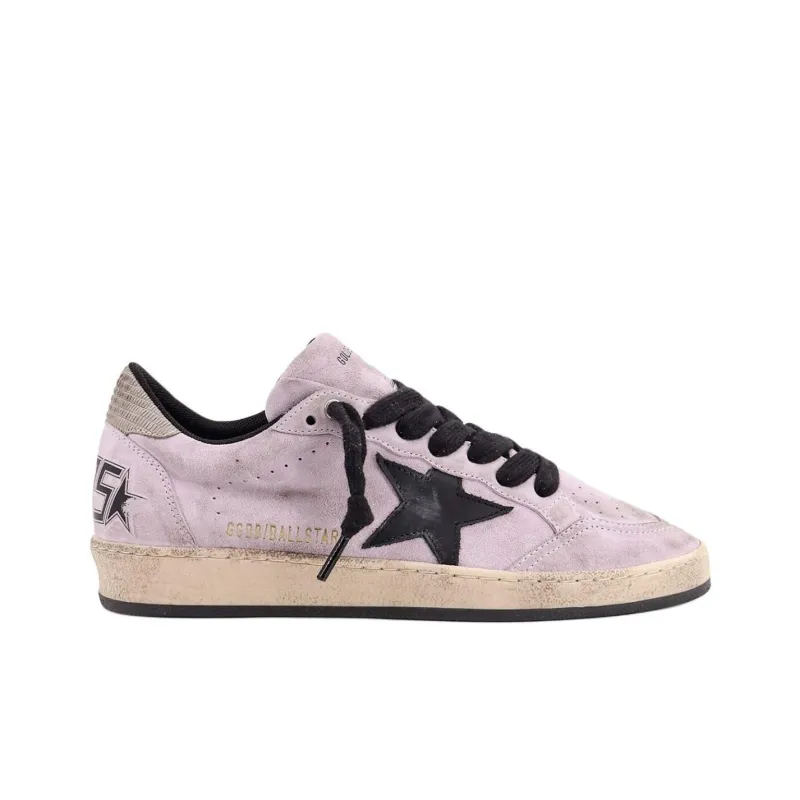 Golden Goose Ball Star Low Top Skateboard Shoes Men's Pink Purple-1